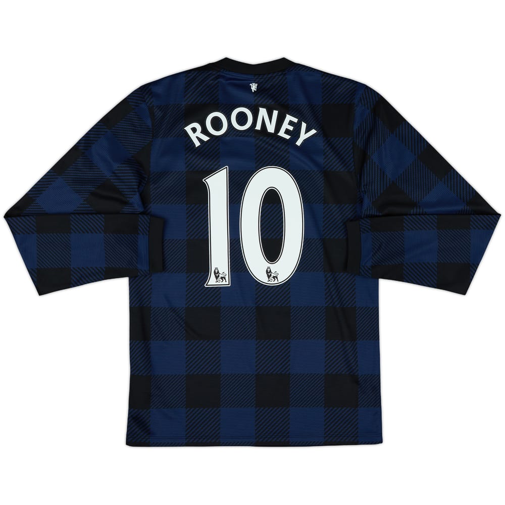 2013-14 Manchester United Away L/S Shirt Rooney #10 - 10/10 - (S)