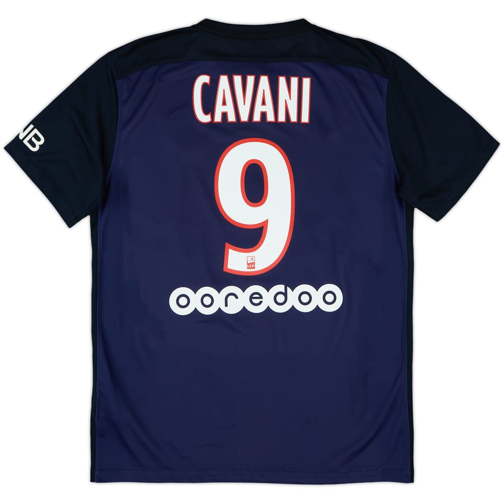 2015-16 Paris Saint-Germain Home Shirt Cavani #9 - 7/10 - (M)