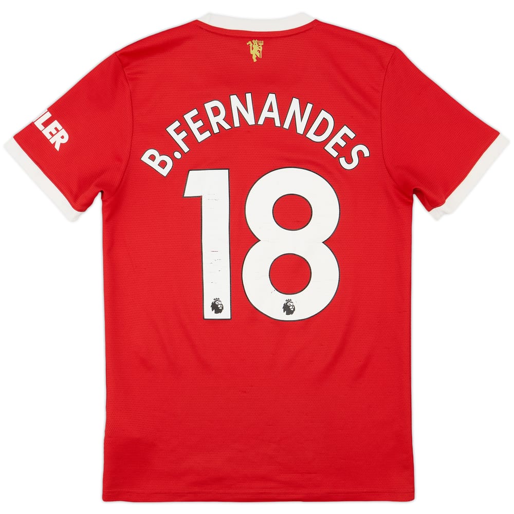 2021-22 Manchester United Home Shirt B.Fernandes #18 - 6/10 - (S)