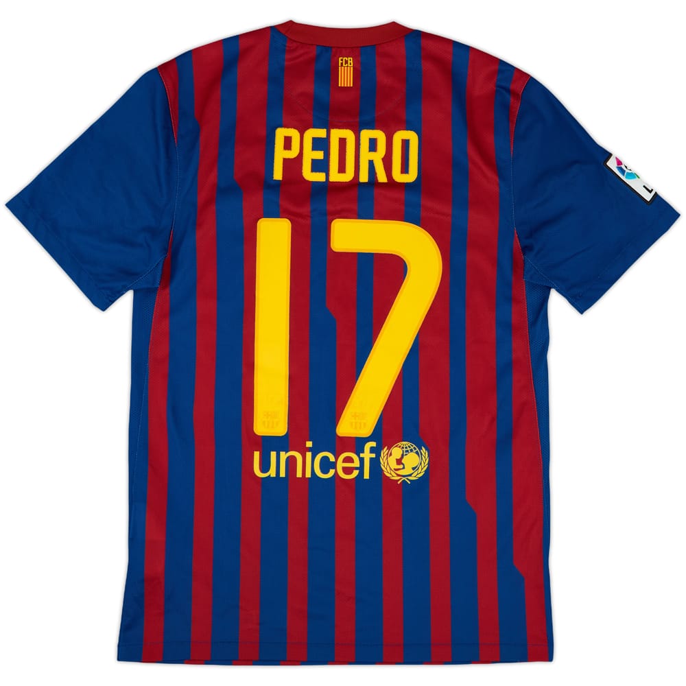 2011-12 Barcelona Home Shirt Pedro #17 - 8/10 - (S)