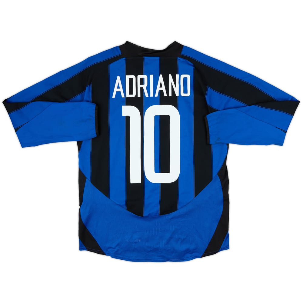 2003-04 Inter Milan Home L/S Shirt Adriano #10 - 6/10 - (M)