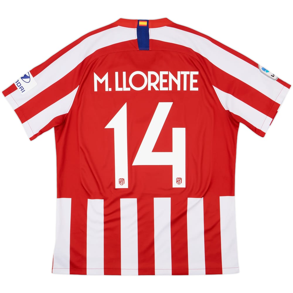 2019-20 Atletico Madrid Home Shirt M.Llorente #14 - 7/10 - (L)