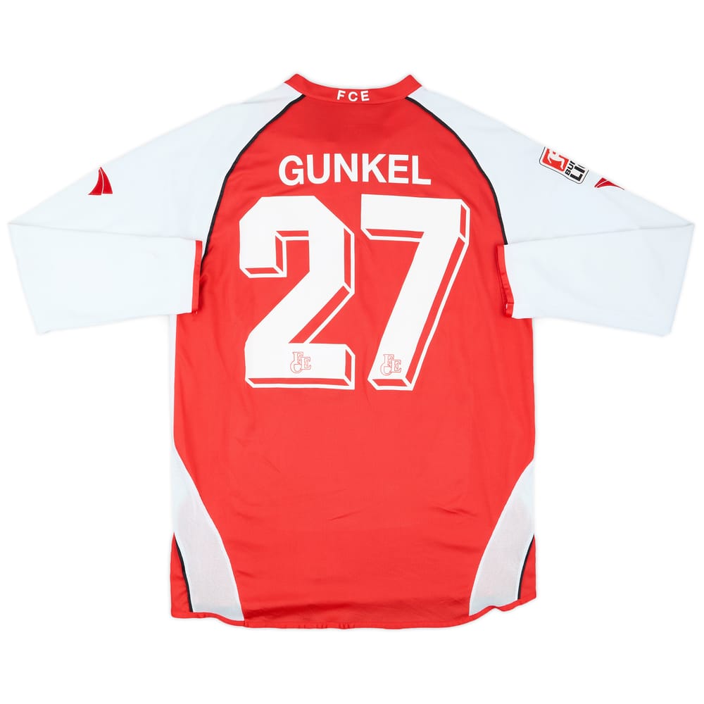 2005-06 Energie Cottbus Match Issue Home L/S Shirt Gunkel #27
