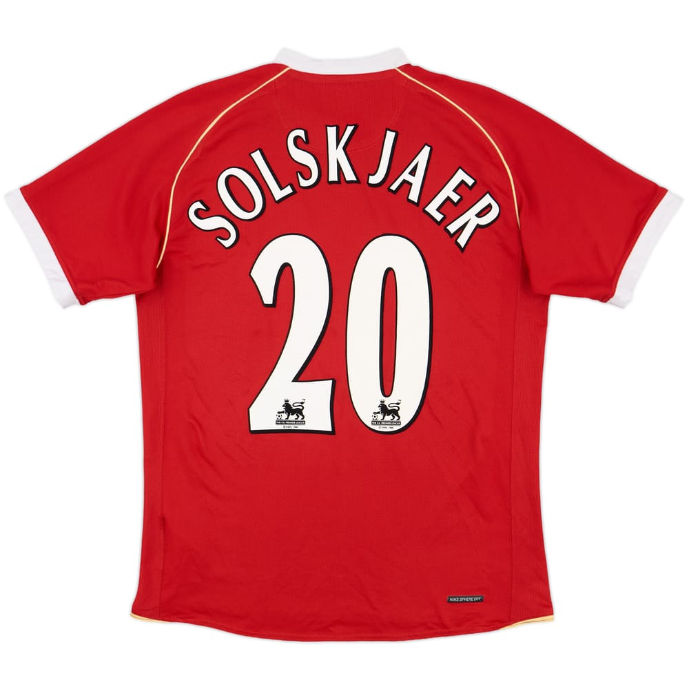 2006-07 Manchester United Home Shirt Solskjaer #20 - 8/10 - (M)