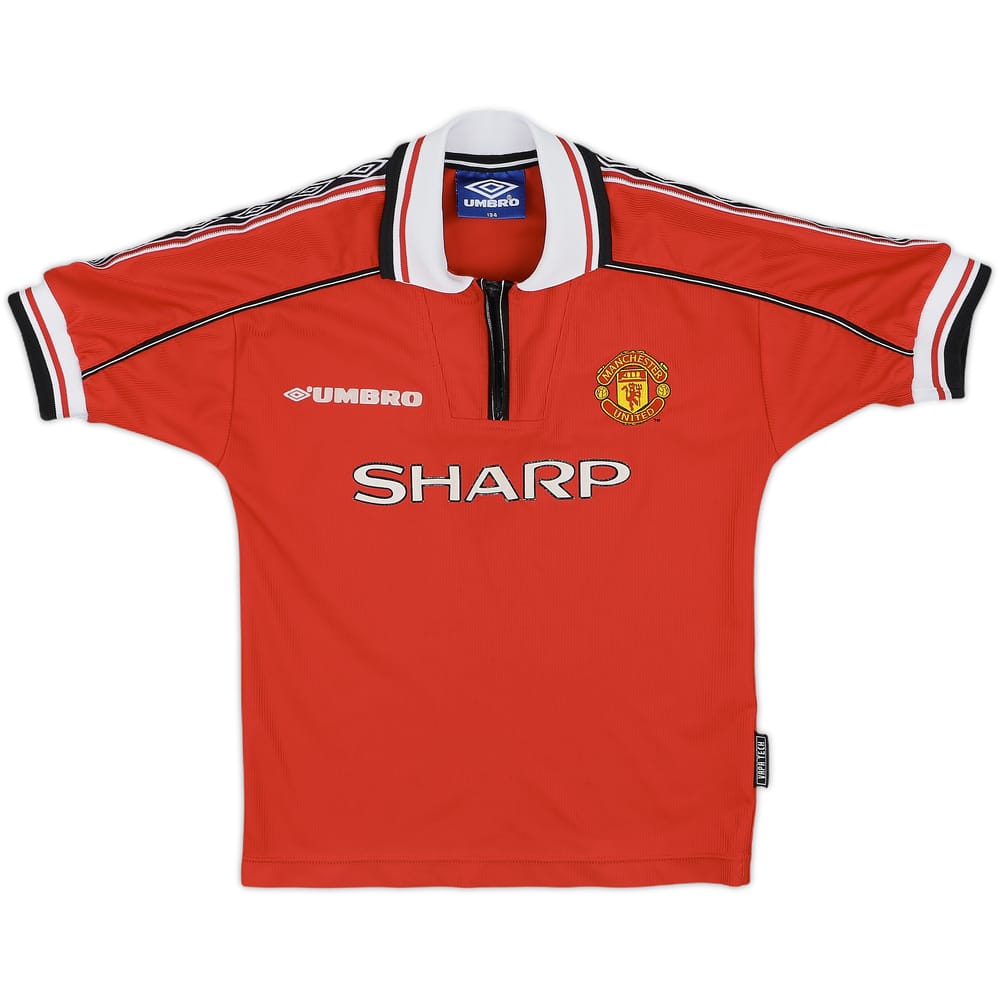 1998-00 Manchester United Home Shirt - 8/10 - (S.Boys)