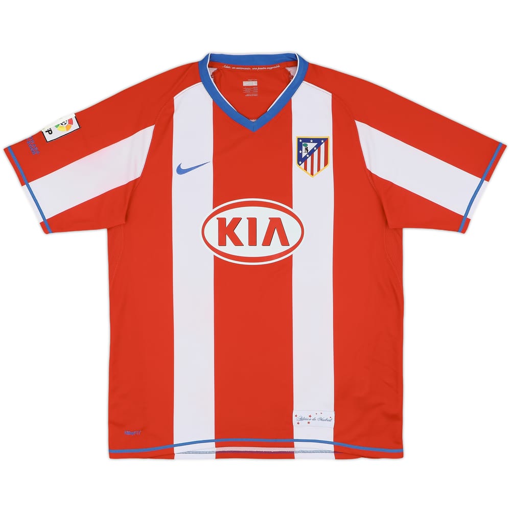 2007-08 Atletico Madrid Home Shirt - 10/10 - (L)
