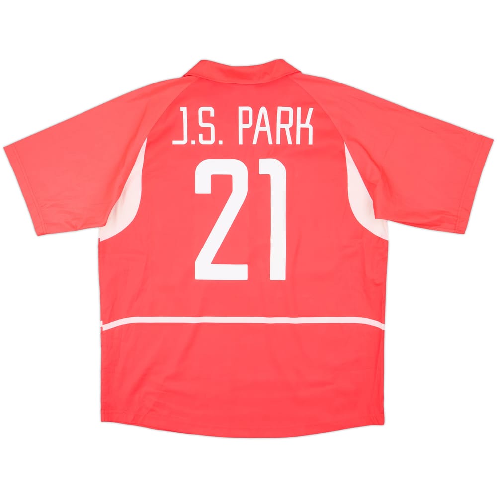 2002-03 South Korea Home Shirt J.S.Park #21 - 9/10 - (XL)