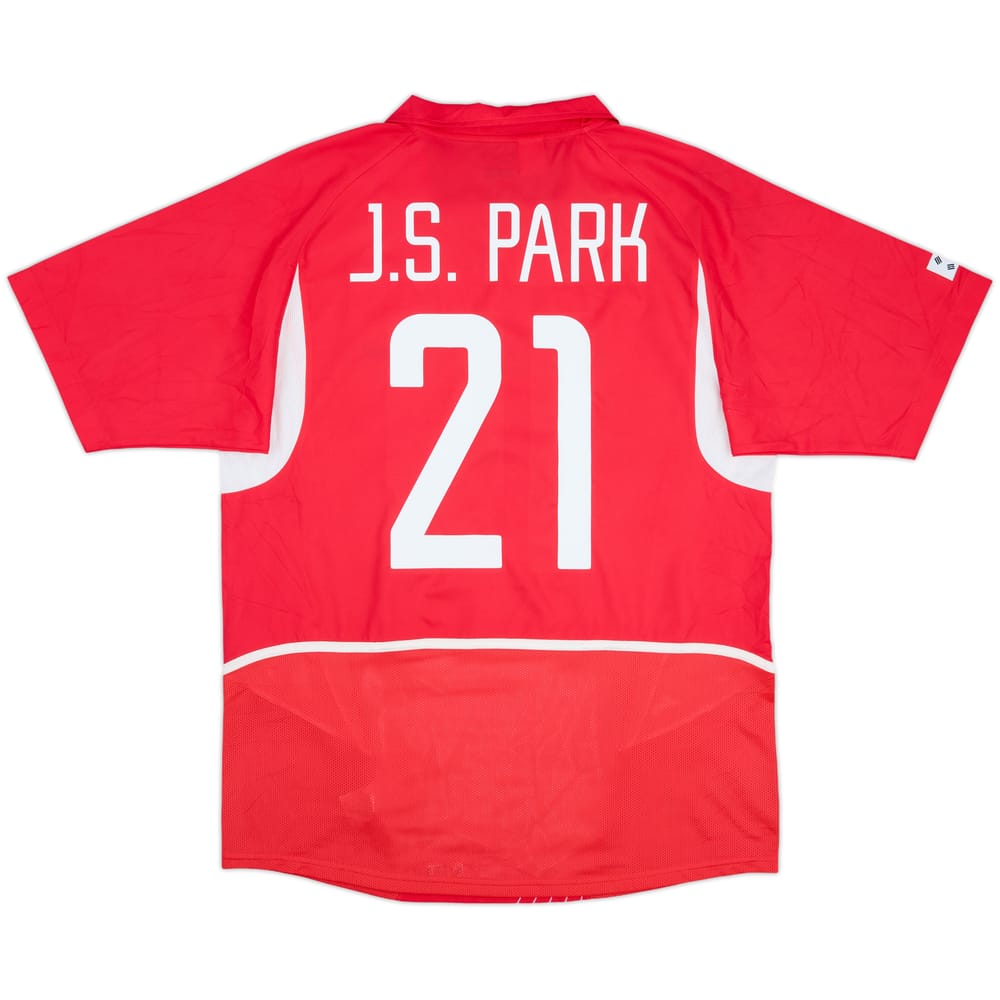 2002-03 South Korea Home Shirt J.S.Park #21 - 10/10 - (XL)