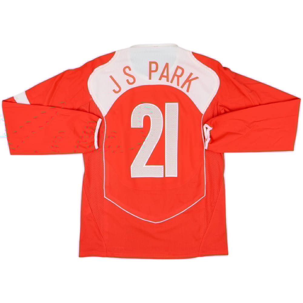 2004-06 South Korea Player Issue Home L/S Shirt J S Park #21 - 7/10 - (M)