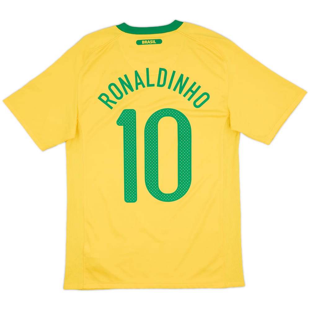 2010-11 Brazil Home Shirt Ronaldinho #10 - 7/10 - (S)