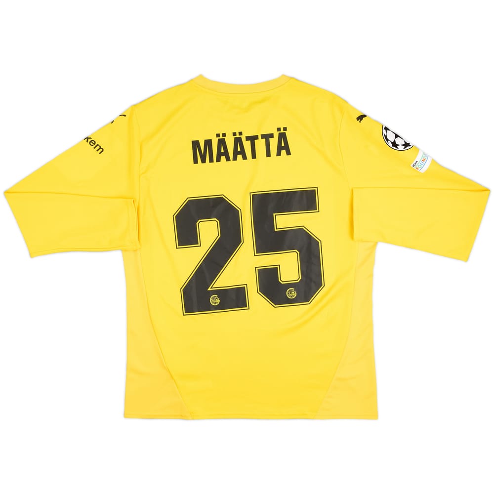2025-26 Bodo/Glimt Match Issue Champions League Home Shirt Maatta #25