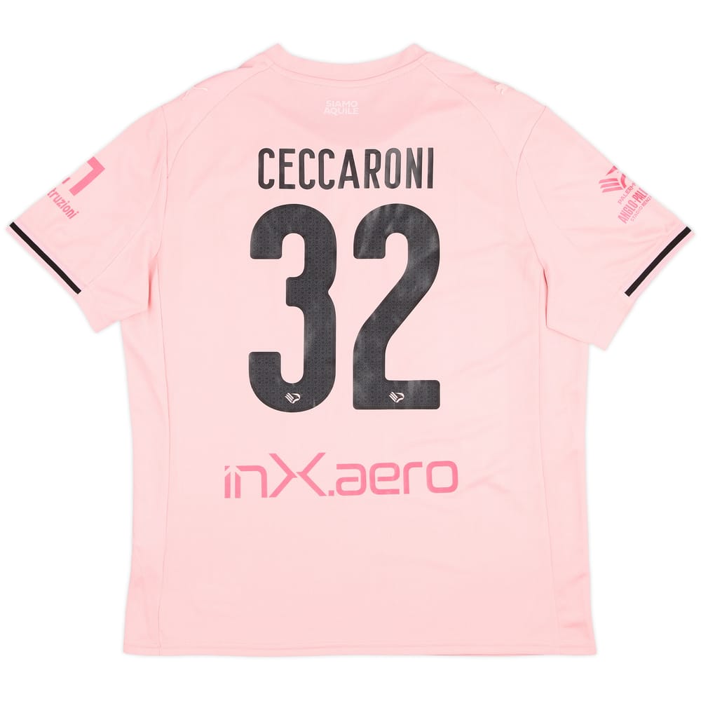 2025-26 Palermo Match Issue Home Shirt Ceccaroni #32