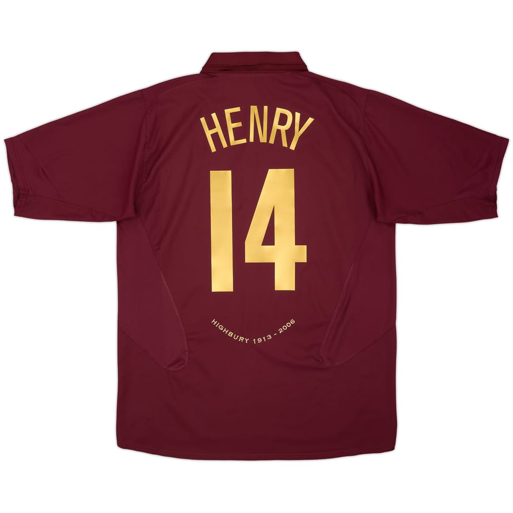 2005-06 Arsenal Home Shirt Henry #14 - 6/10 - (XL)