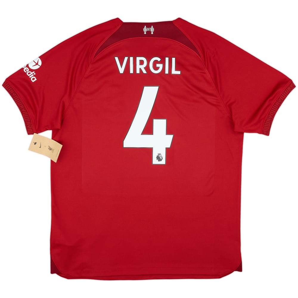 2022-23 Liverpool Home Shirt Virgil #4 (L)