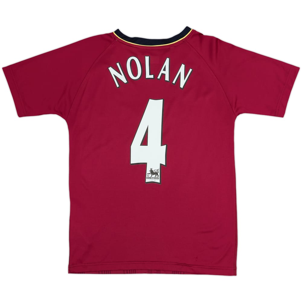 Camiseta de visitante del Bolton 2006-08 Nolan #4 - 7/10 - (Niños L)