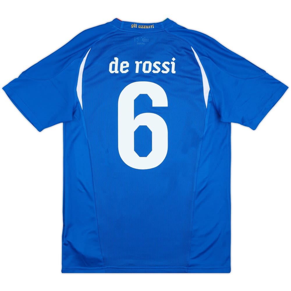 2010-12 Italy Authentic Home Shirt De Rossi #6 - 9/10 - (M)