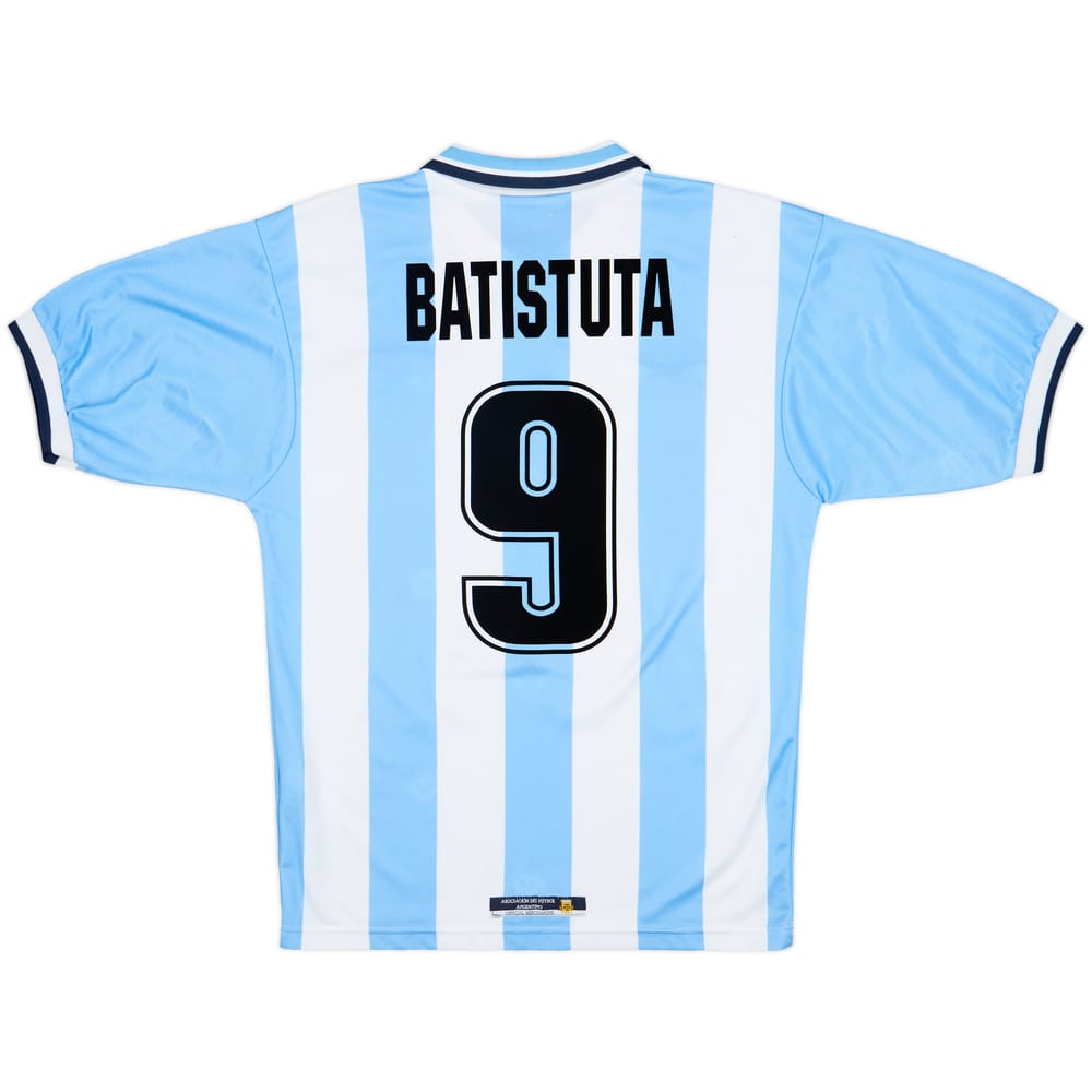 1999-00 Argentina Home Shirt Batistuta #9 - 9/10 - (S)
