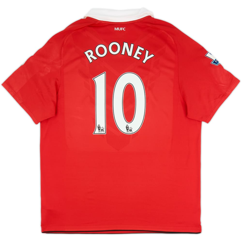 2010-11 Manchester United Home Shirt Rooney #10 - 9/10 - (XL)