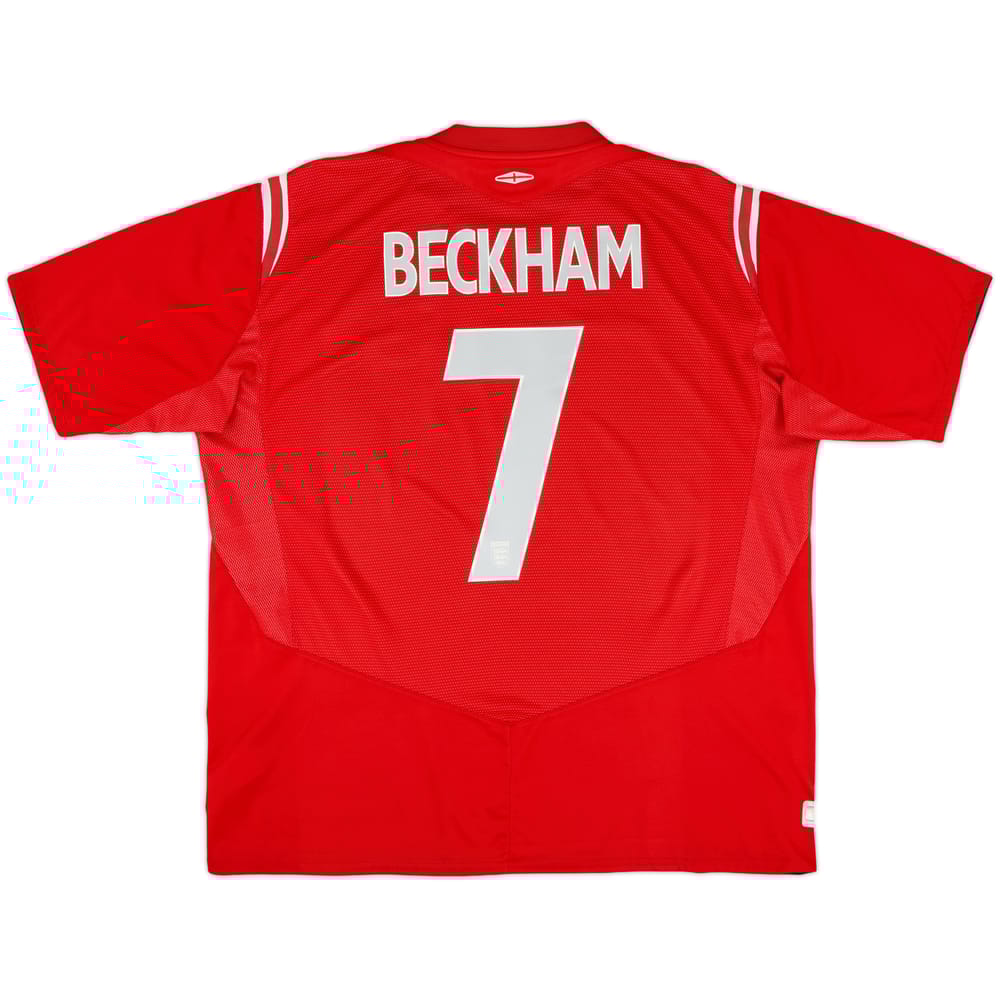 2004-06 England Away Shirt Beckham #7 - 7/10 - (XXL)