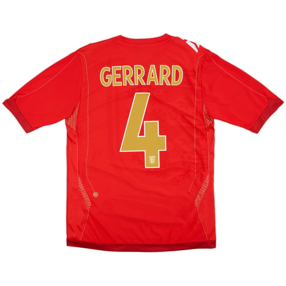 2006-08 England Away Shirt Gerrard #4 - 8/10 - (M)