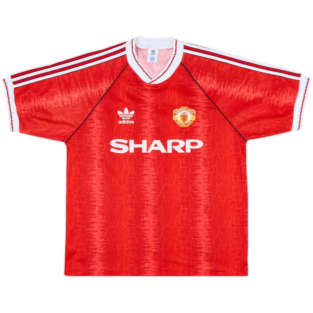 1990-92 Manchester United Home Shirt - 10/10 - (L)