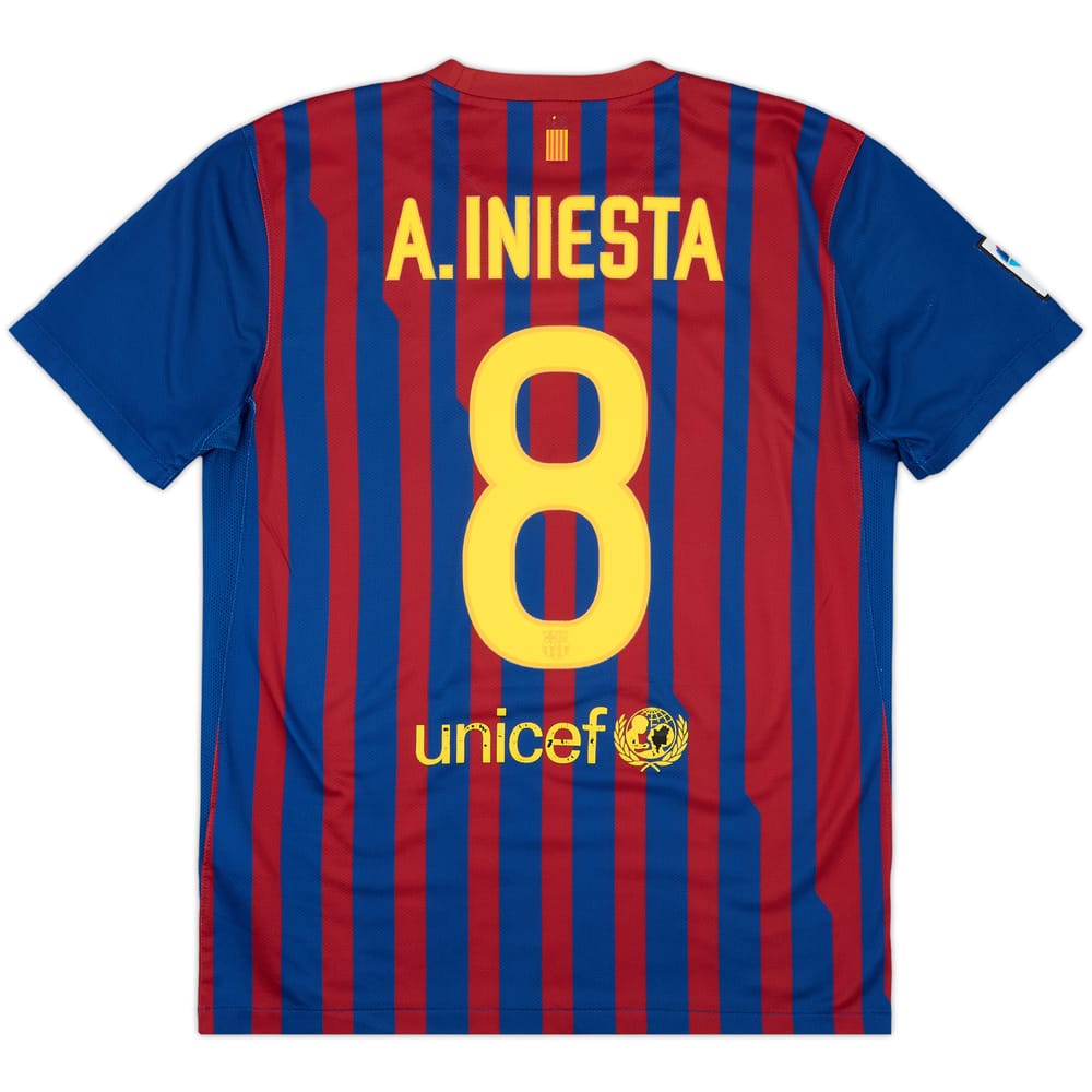 2011-12 Barcelona Home Shirt A.Iniesta #8 - 6/10 - (L)