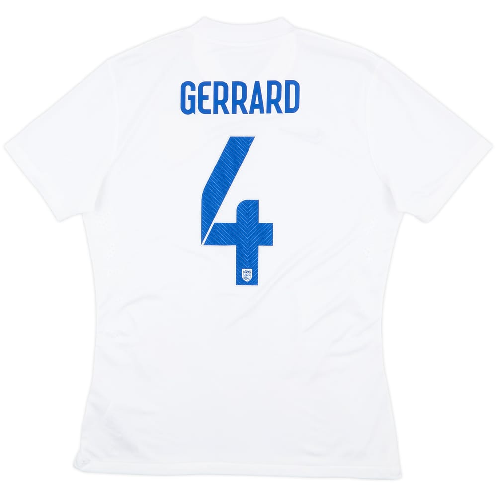 2014-15 England Player Issue Home Shirt Gerrard #4 - 8/10 - (L)
