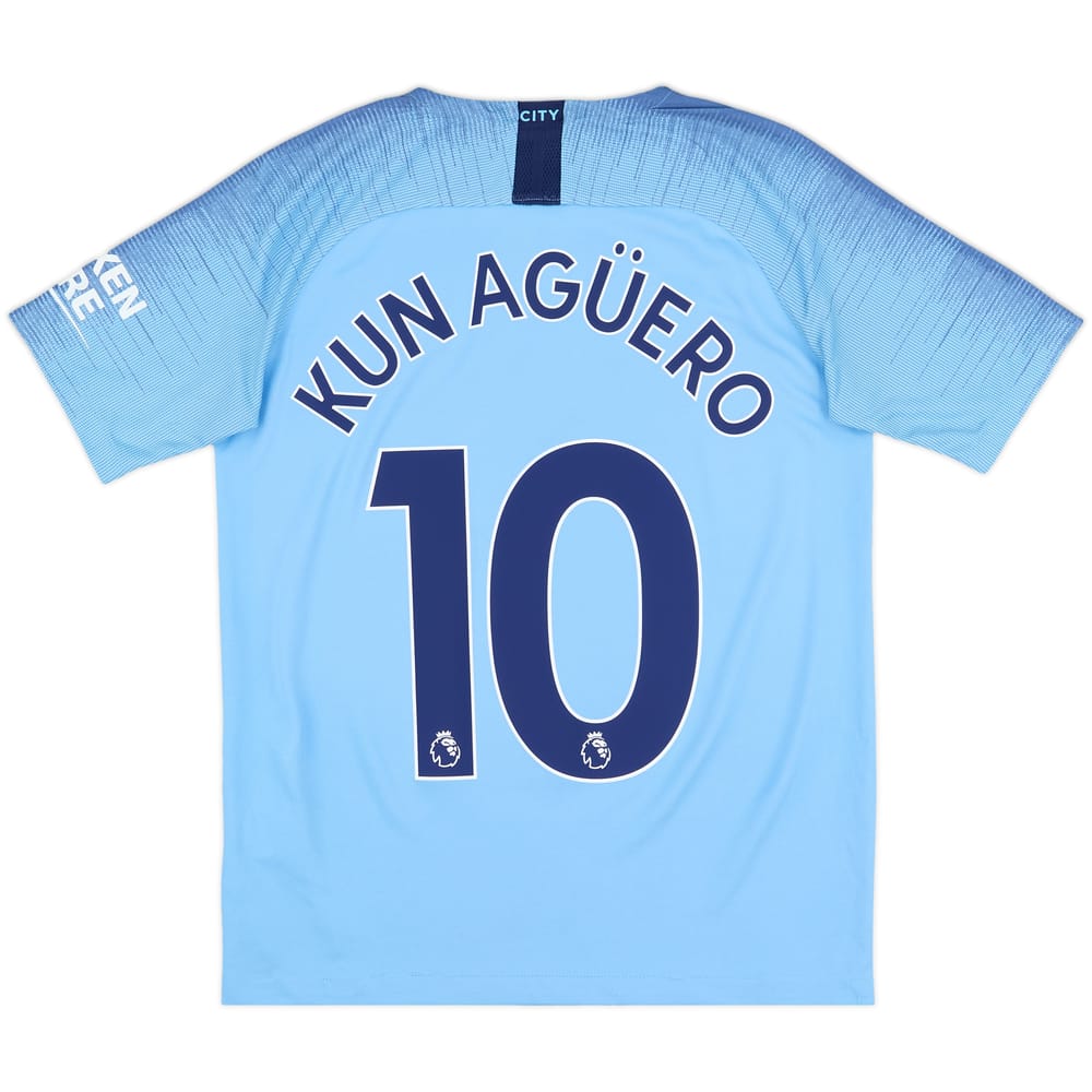 2018-19 Manchester City Home Shirt Kun Aguero #10 - 9/10 - (XL.Boys)