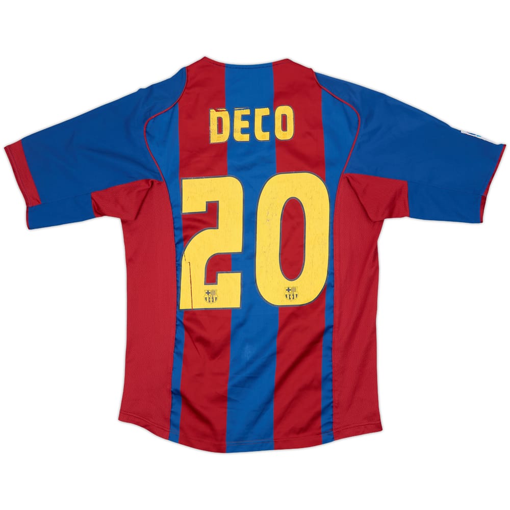 2004-05 Barcelona Home Shirt Deco #20 - 6/10 - (L)