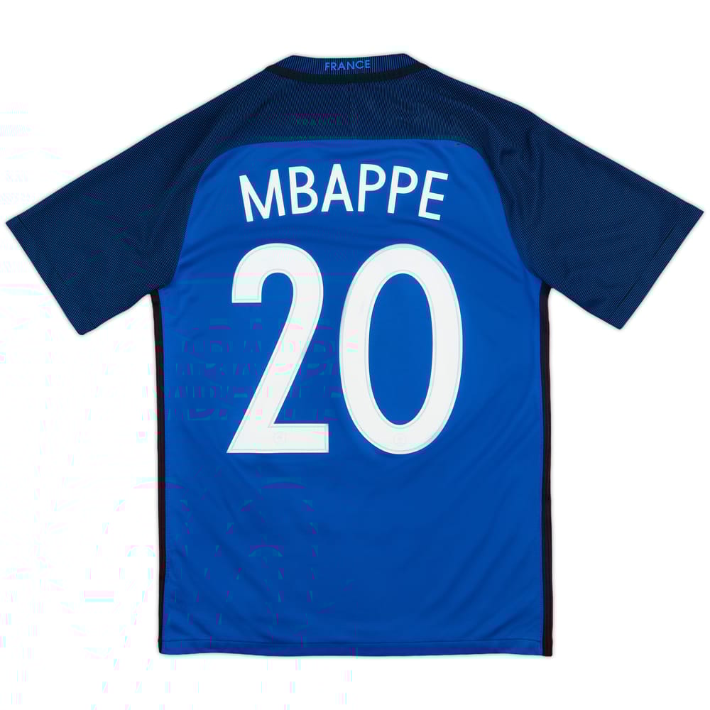 2016-17 France Home Shirt Mbappe #20 - 8/10 - (S)