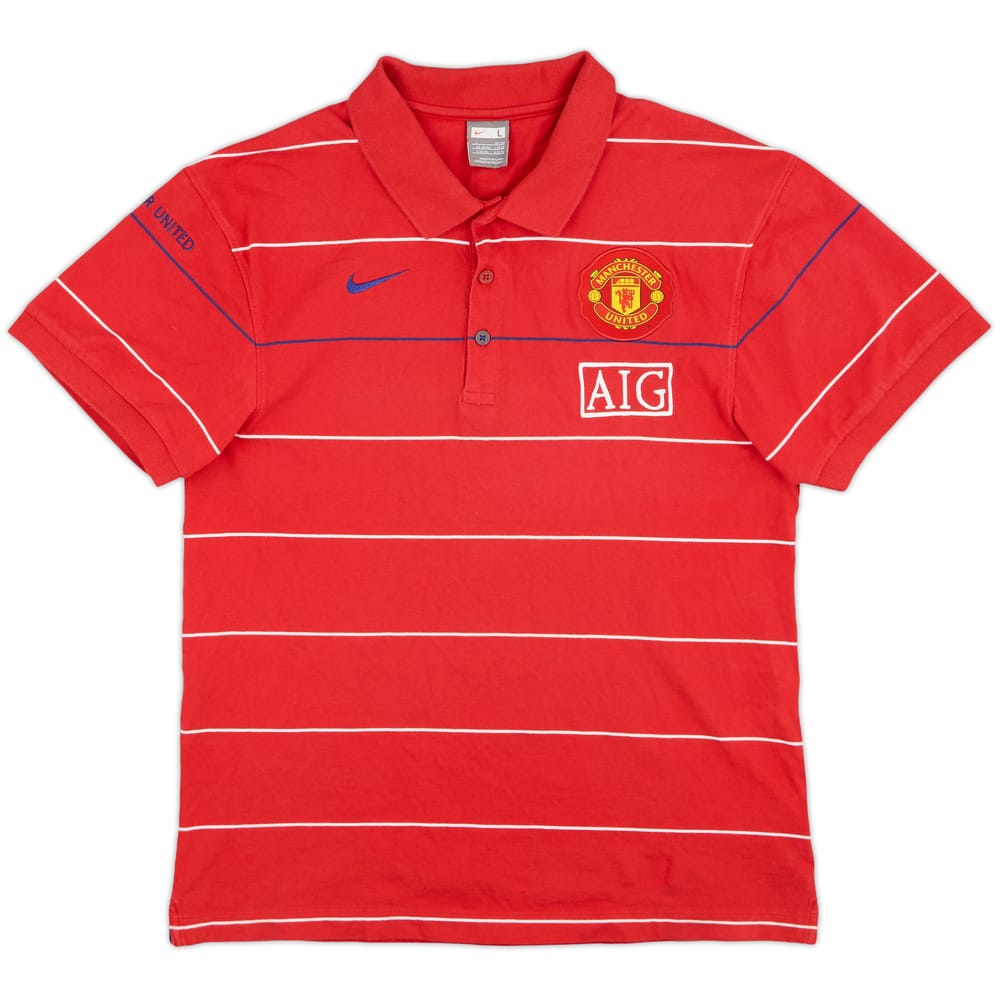 2008-09 Manchester United Nike Polo Shirt - 7/10 - (L)