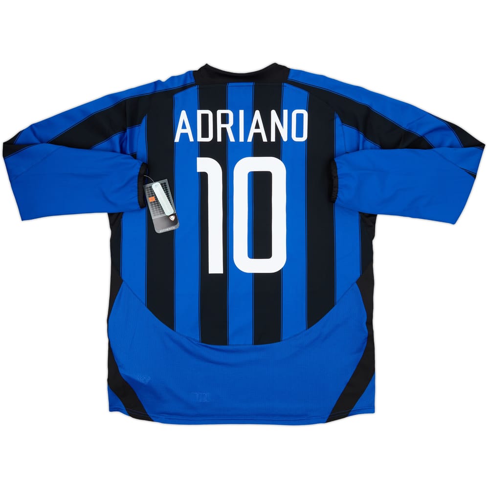 2003-04 Inter Milan Home L/S Shirt Adriano #10 (XL)