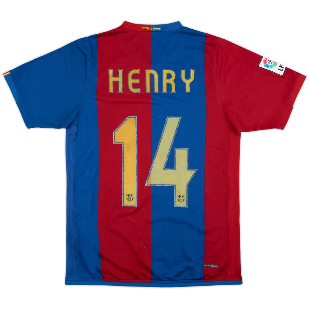 2006-07 Barcelona Home Shirt Henry #14 - 6/10 - (S)