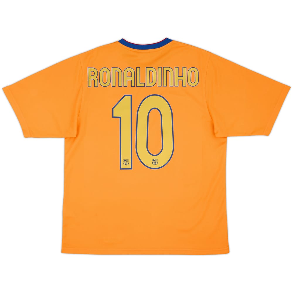 2006-08 Barcelona Basic Away Shirt Ronaldinho #10 - 8/10 - (L)
