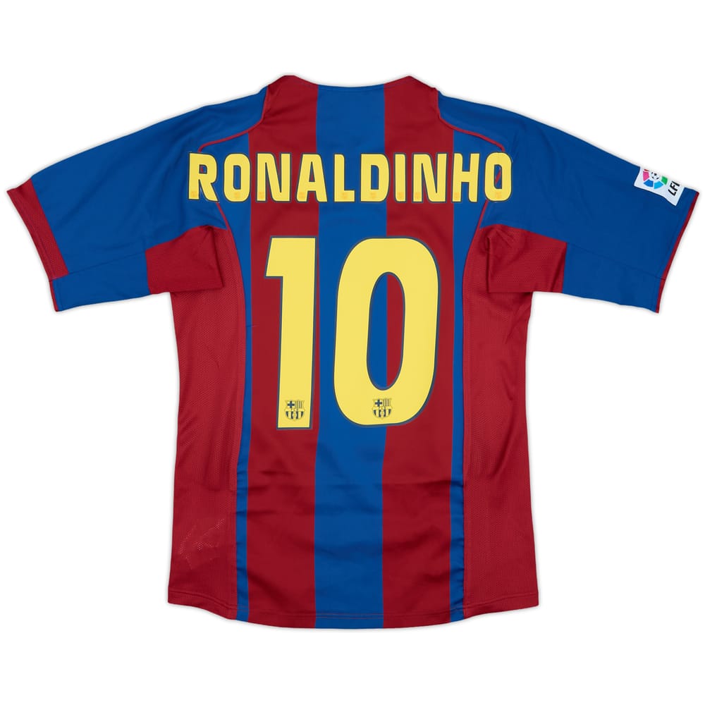 2004-05 Barcelona Home Shirt Ronaldinho #10 - 10/10 - (S)