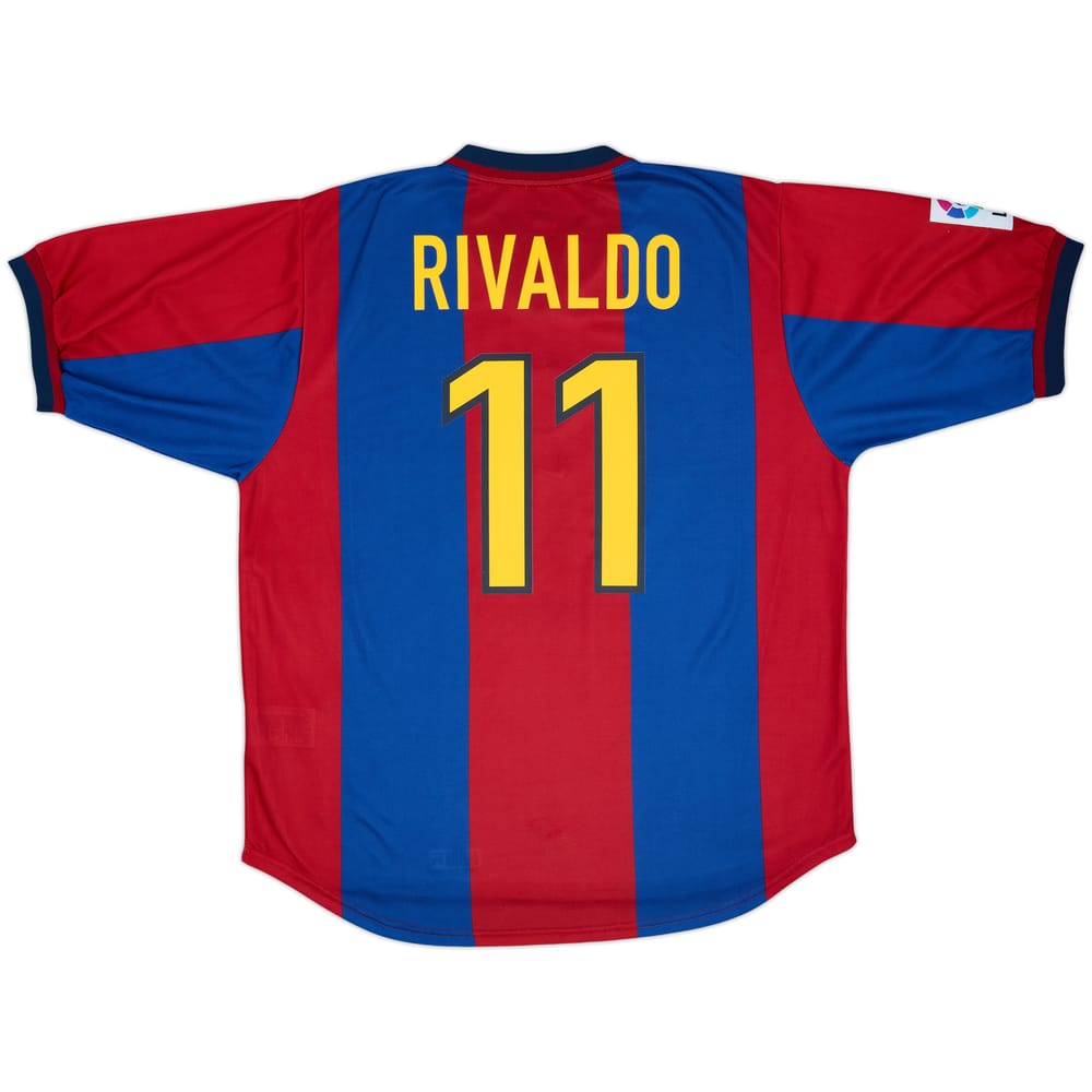 1998-00 Barcelona Home Shirt Rivaldo #11 - 9/10 - (XL)