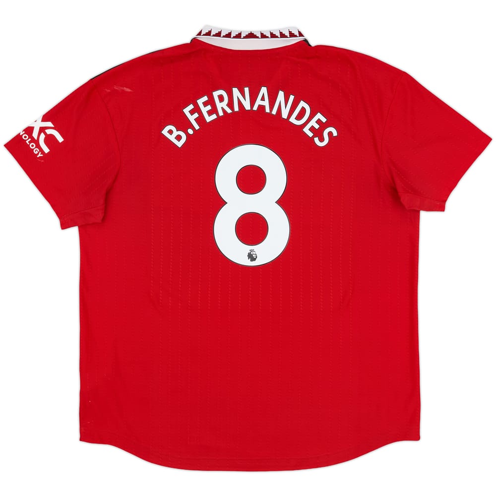 2022-23 Manchester United Authentic Home Shirt B.Fernandes #8 - 7/10 - (XXL)