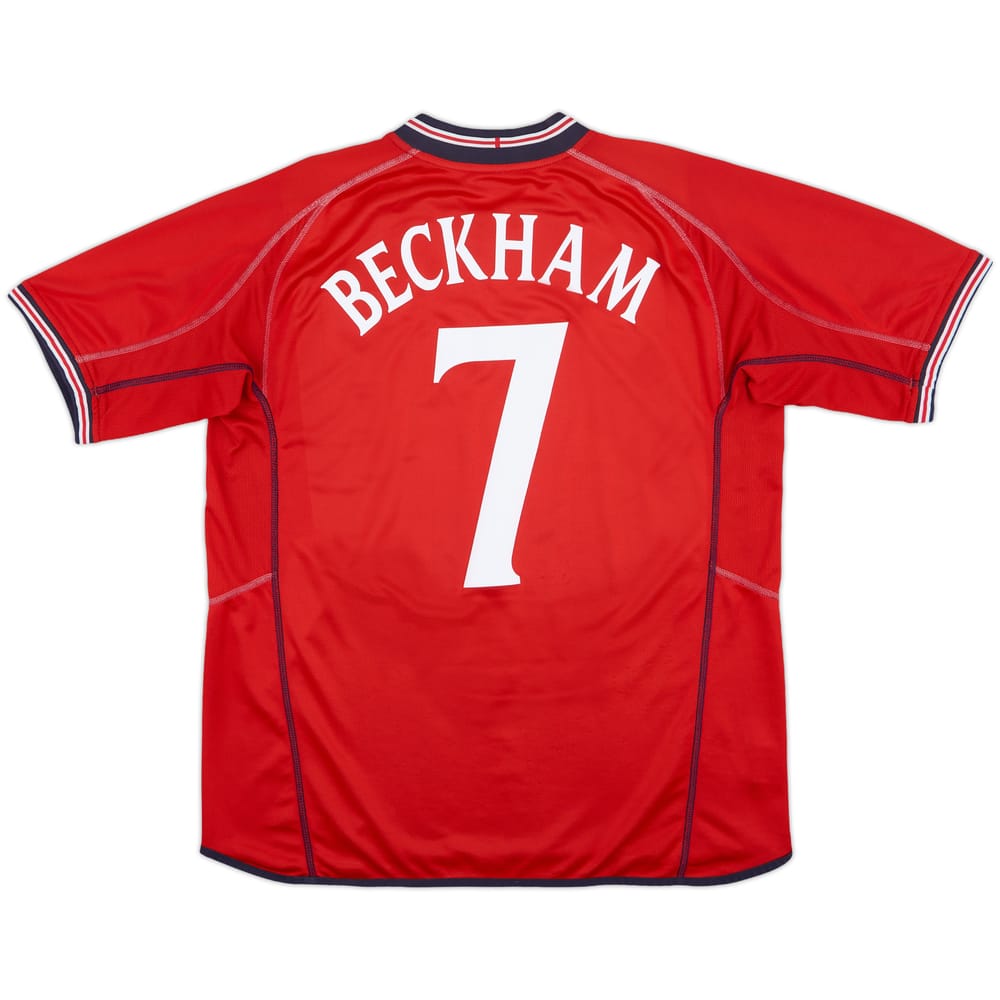 2002-04 England Away Shirt Beckham #7 - 6/10 - (XL)