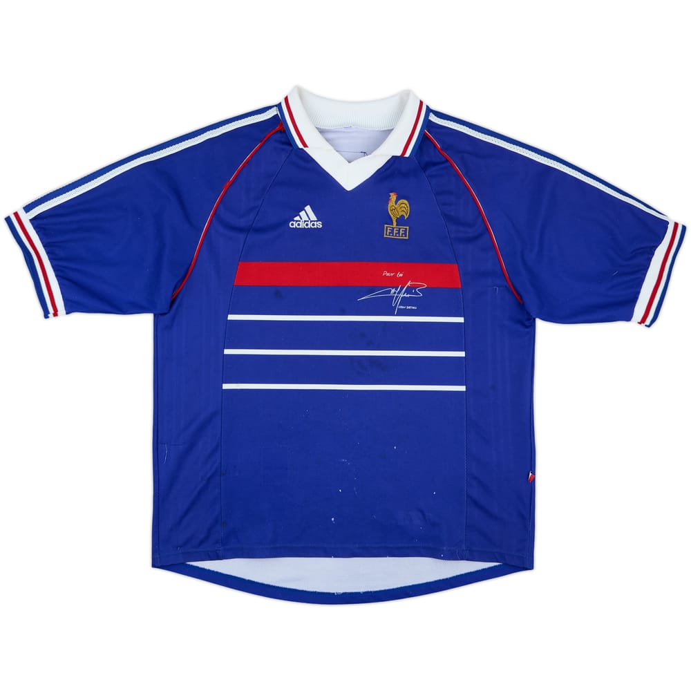 1998-00 France 'Pour Toi Fabien Barthez' Home Shirt - 5/10 - (XL)