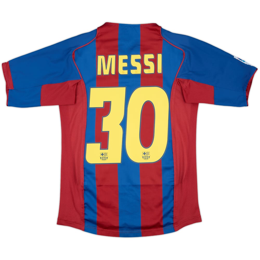 2004-05 Barcelona Home Shirt Messi #30 - 6/10 - (XL.Boys)