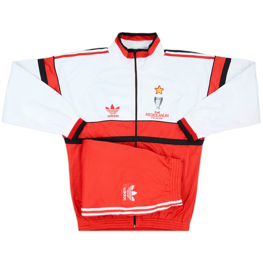 1990-91 AC Milan adidas Full Tracksuit - 8/10 - (L)