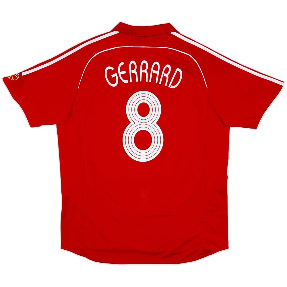 2006-08 Liverpool Home Shirt Gerrard #8 - 7/10 - (XL)