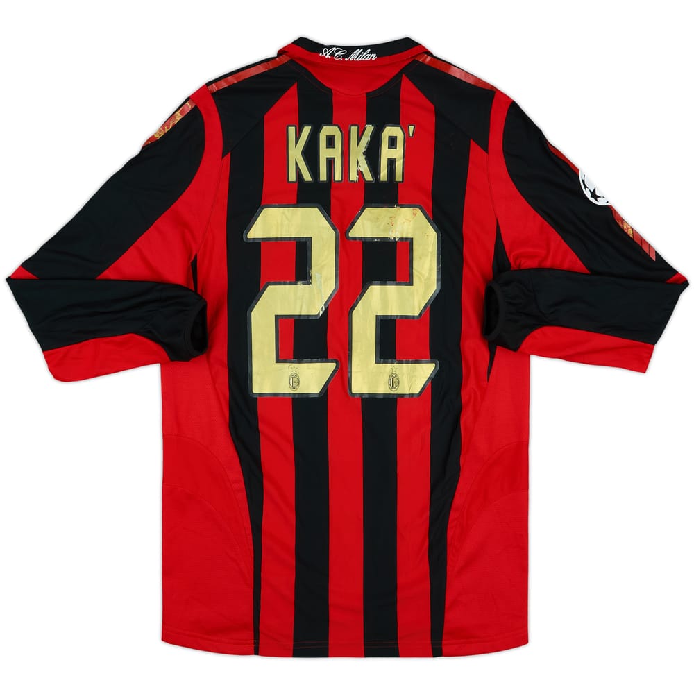 2005-06 AC Milan Home L/S Shirt Kaka #22 - 5/10 - (S)