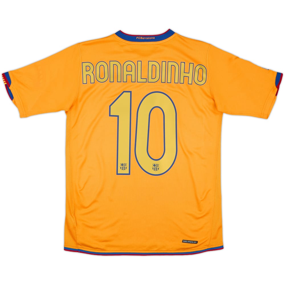2006-08 Barcelona Away Shirt Ronaldinho #10 - 8/10 - (L.Boys)