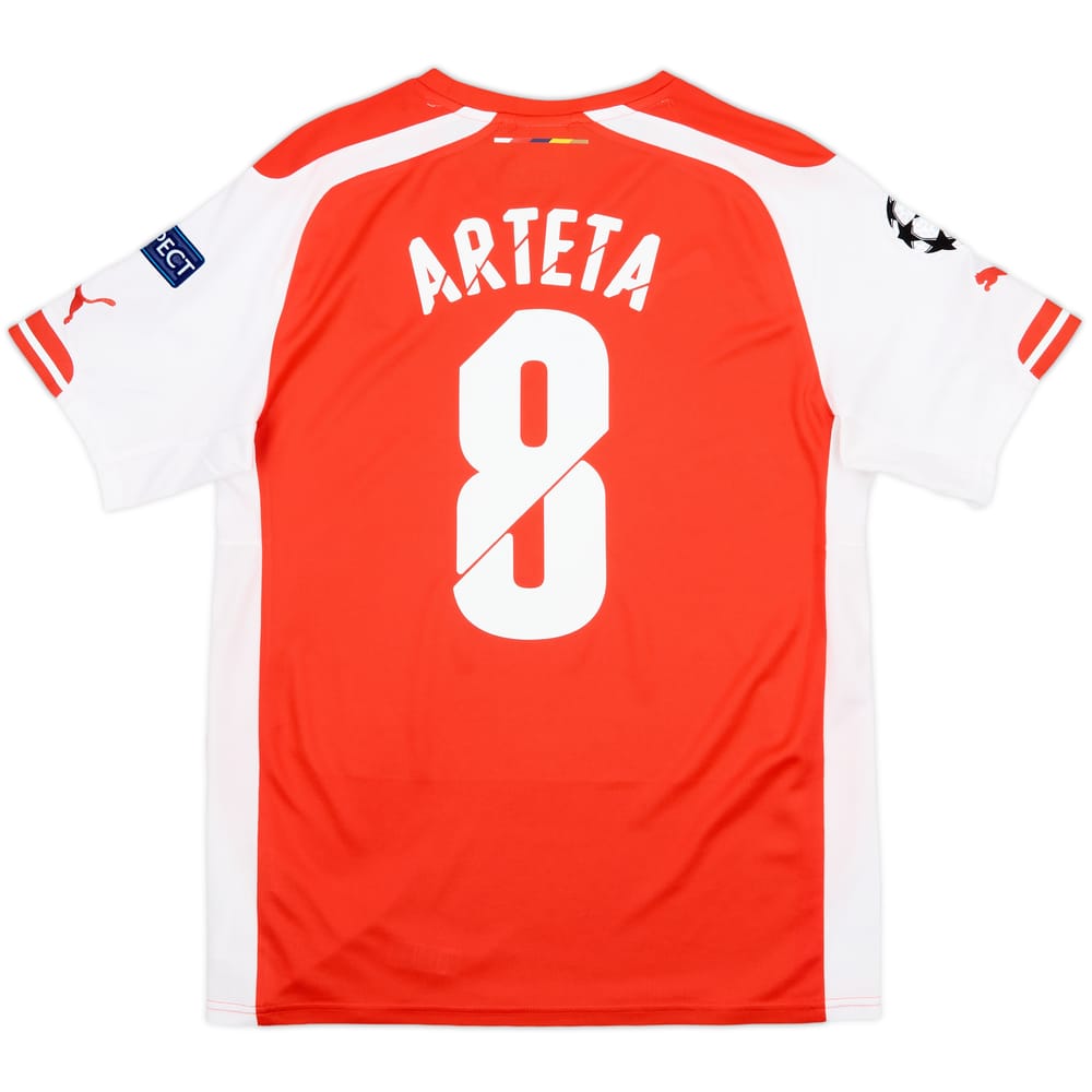 2014-15 Arsenal Home Shirt Arteta #8 - 9/10 - (S)