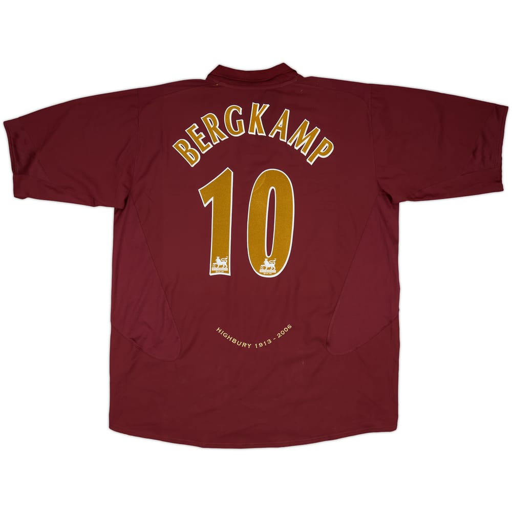 2005-06 Arsenal Home Shirt Bergkamp #10 - 8/10 - (3XL)