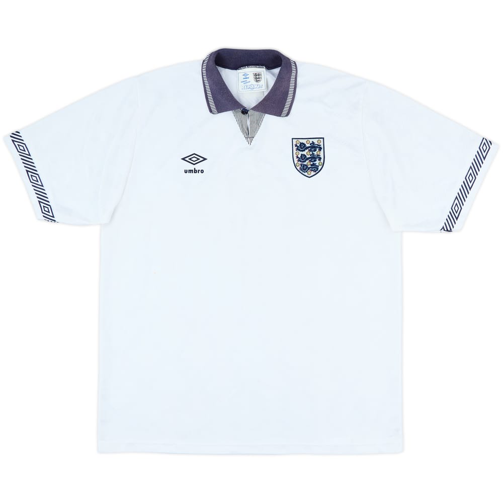 1990-92 England Home Shirt - 8/10 - (XL)