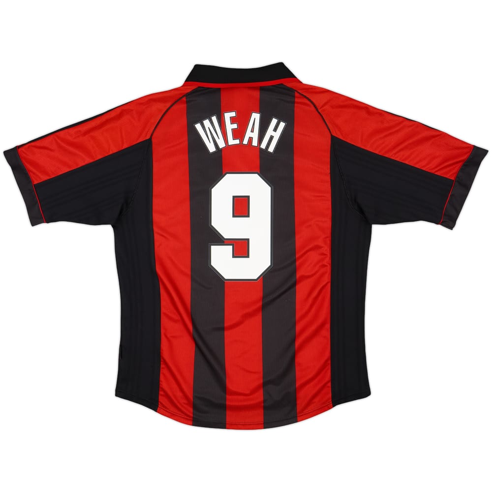 1998-00 AC Milan Home Shirt Weah #9 - 9/10 - (XL)