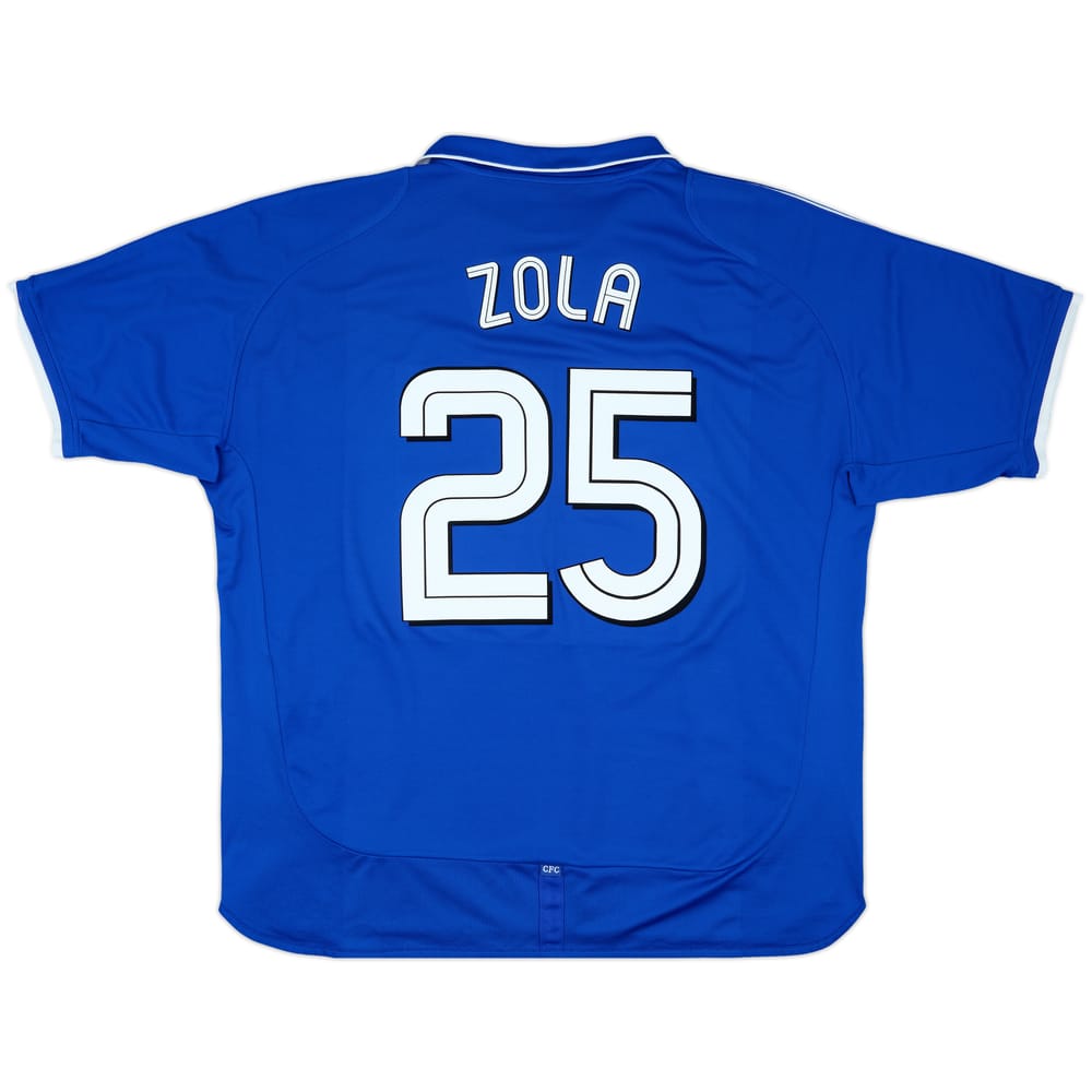 2001-03 Chelsea Home Shirt Zola #25 - 8/10 - (XXL)