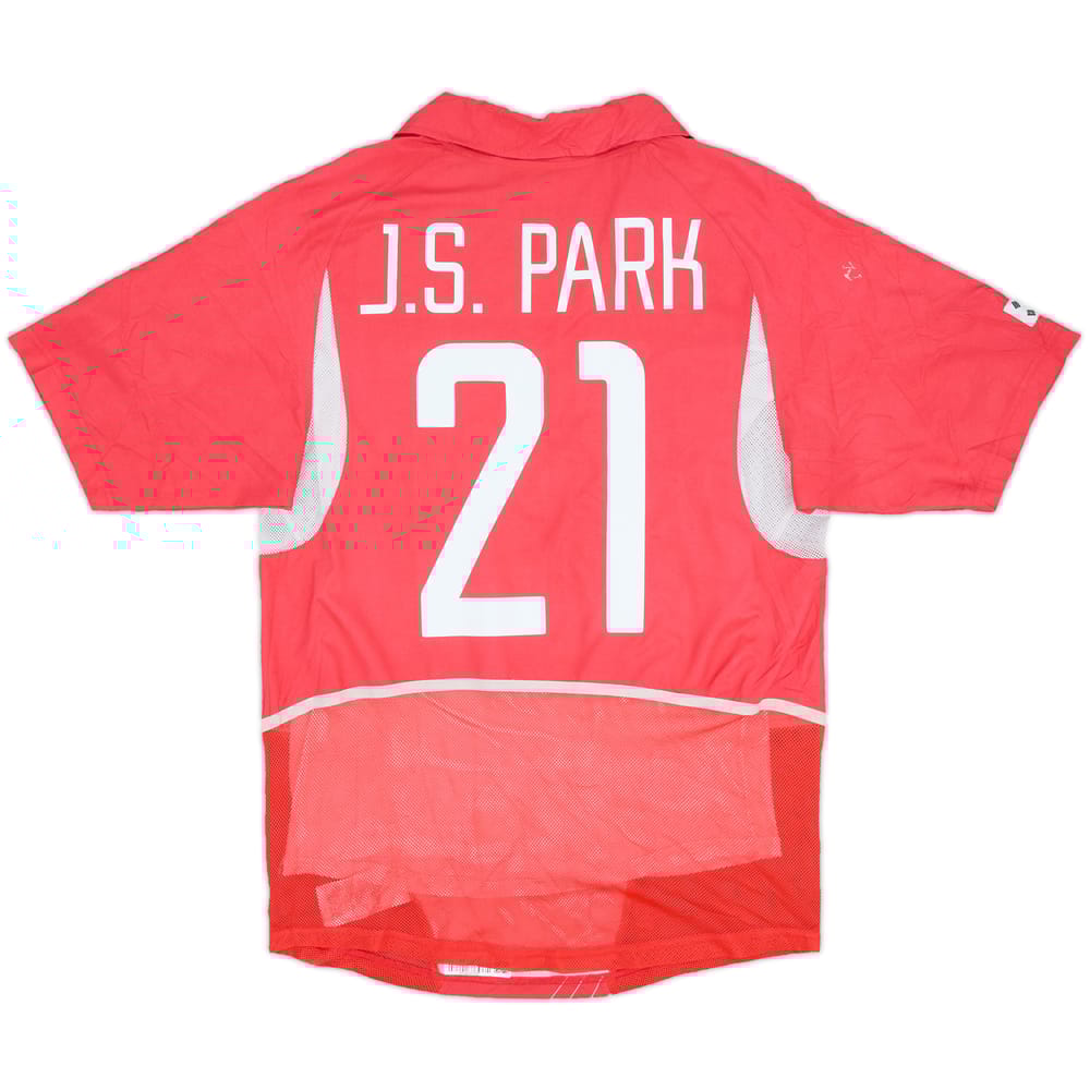 2002-03 South Korea Player Issue Home Shirt J.S.Park #21 - 8/10 - (S)